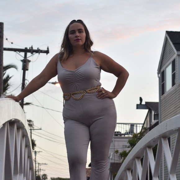 Plus size grey jumpsuit frm simply be x Amber rose - Picture 3 of 3